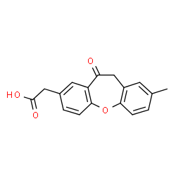 ChemSpider 2D Image | (8-Methyl-11-oxo-10,11-dihydrodibenzo[b,f]oxepin-2-yl)acetic acid | C17H14O4