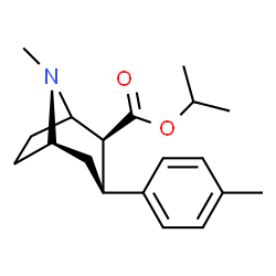 ChemSpider 2D Image | Isopropyl (2S,3S,5S)-8-methyl-3-(4-methylphenyl)-8-azabicyclo[3.2.1]octane-2-carboxylate | C19H27NO2