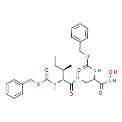 ChemSpider 2D Image | N~2~-[(Benzyloxy)carbonyl]-N-[2-{[(benzyloxy)carbonyl]amino}-3-(hydroxyamino)-3-oxopropyl]-D-isoleucinamide | C25H32N4O7