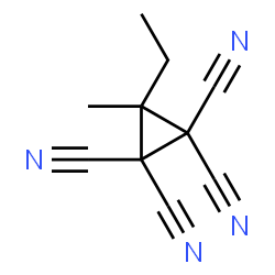 ChemSpider 2D Image | 3-Ethyl-3-methyl-1,1,2,2-cyclopropanetetracarbonitrile | C10H8N4