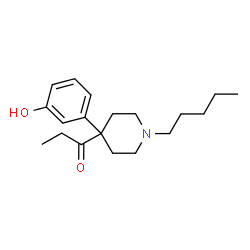 ChemSpider 2D Image | 1-[4-(3-Hydroxyphenyl)-1-pentyl-4-piperidinyl]-1-propanone | C19H29NO2