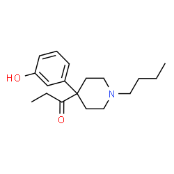 ChemSpider 2D Image | 1-[1-Butyl-4-(3-hydroxyphenyl)-4-piperidinyl]-1-propanone | C18H27NO2
