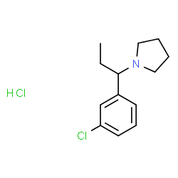 ChemSpider 2D Image | 1-[1-(3-Chlorophenyl)propyl]pyrrolidine hydrochloride (1:1) | C13H19Cl2N