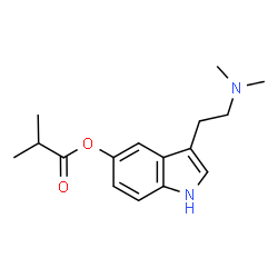 ChemSpider 2D Image | 3-[2-(Dimethylamino)ethyl]-1H-indol-5-yl 2-methylpropanoate | C16H22N2O2
