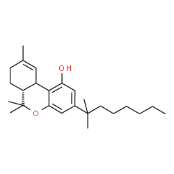 ChemSpider 2D Image | (6aR)-6,6,9-Trimethyl-3-(2-methyl-2-octanyl)-6a,7,8,10a-tetrahydro-6H-benzo[c]chromen-1-ol | C25H38O2