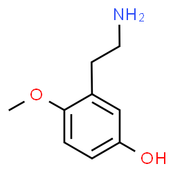 ChemSpider 2D Image | 3-(2-Aminoethyl)-4-methoxyphenol | C9H13NO2