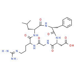 ChemSpider 2D Image | Cyclo(arginyl-D-leucyl-D-phenylalanyl-D-alpha-aspartylglycyl) | C27H40N8O7