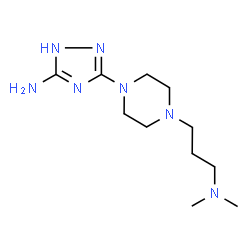 ChemSpider 2D Image | 3-{4-[3-(Dimethylamino)propyl]-1-piperazinyl}-1H-1,2,4-triazol-5-amine | C11H23N7