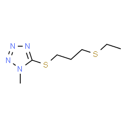 ChemSpider 2D Image | 5-{[3-(Ethylsulfanyl)propyl]sulfanyl}-1-methyl-1H-tetrazole | C7H14N4S2