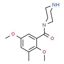 ChemSpider 2D Image | (2,5-Dimethoxy-3-methylphenyl)(1-piperazinyl)methanone | C14H20N2O3