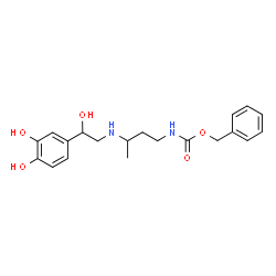 ChemSpider 2D Image | Benzyl (3-{[2-(3,4-dihydroxyphenyl)-2-hydroxyethyl]amino}butyl)carbamate | C20H26N2O5