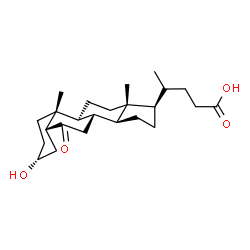 ChemSpider 2D Image | (3alpha,5alpha,8alpha,9beta)-3-Hydroxy-6-oxocholan-24-oic acid | C24H38O4