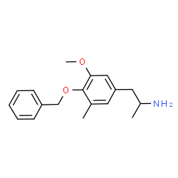 ChemSpider 2D Image | 1-[4-(Benzyloxy)-3-methoxy-5-methylphenyl]-2-propanamine | C18H23NO2