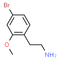 ChemSpider 2D Image | 2-(4-Bromo-2-methoxyphenyl)ethanamine | C9H12BrNO
