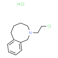 ChemSpider 2D Image | 2-(2-Chloroethyl)-1,2,3,4,5,6-hexahydro-2-benzazocine hydrochloride (1:1) | C13H19Cl2N