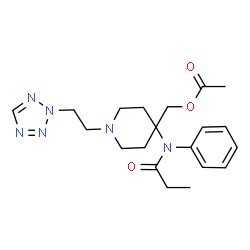 ChemSpider 2D Image | {4-[phenyl(propanoyl)amino]-1-[2-(2H-tetrazol-2-yl)ethyl]piperidin-4-yl}methyl acetate | C20H28N6O3