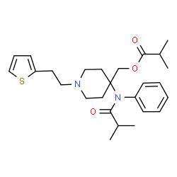 ChemSpider 2D Image | {4-[Isobutyryl(phenyl)amino]-1-[2-(2-thienyl)ethyl]-4-piperidinyl}methyl 2-methylpropanoate | C26H36N2O3S