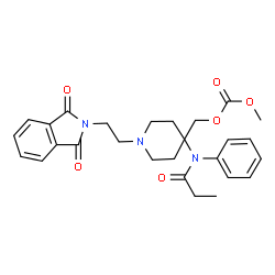ChemSpider 2D Image | {1-[2-(1,3-dioxo-1,3-dihydro-2H-isoindol-2-yl)ethyl]-4-[phenyl(propanoyl)amino]piperidin-4-yl}methyl methyl carbonate | C27H31N3O6