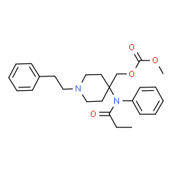 ChemSpider 2D Image | methyl {1-(2-phenylethyl)-4-[phenyl(propanoyl)amino]piperidin-4-yl}methyl carbonate | C25H32N2O4