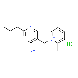 ChemSpider 2D Image | pyridinium, 1-[(4-amino-2-propyl-5-pyrimidinyl)methyl]-2-methyl-, hydrochloride (1:1) | C14H20ClN4
