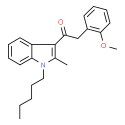 ChemSpider 2D Image | 2-(2-Methoxyphenyl)-1-(2-methyl-1-pentyl-1H-indol-3-yl)ethanone | C23H27NO2