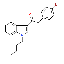 ChemSpider 2D Image | 2-(4-Bromophenyl)-1-(1-pentyl-1H-indol-3-yl)ethanone | C21H22BrNO