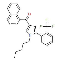 ChemSpider 2D Image | 1-Naphthyl{1-pentyl-5-[2-(trifluoromethyl)phenyl]-1H-pyrrol-3-yl}methanone | C27H24F3NO