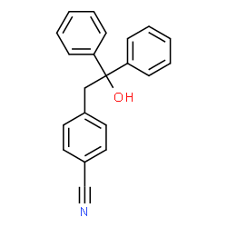 ChemSpider 2D Image | 4-(2-Hydroxy-2,2-diphenylethyl)benzonitrile | C21H17NO