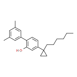 ChemSpider 2D Image | 4-(1-Hexylcyclopropyl)-3',5'-dimethyl-2-biphenylol | C23H30O
