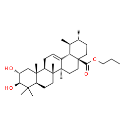 ChemSpider 2D Image | Propyl (2alpha,3beta)-2,3-dihydroxyurs-12-en-28-oate | C33H54O4