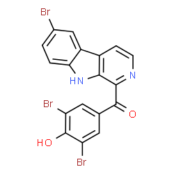ChemSpider 2D Image | eudistomin Y6 | C18H9Br3N2O2