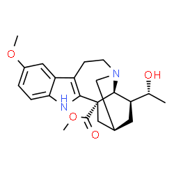 ChemSpider 2D Image | Methyl (2alpha,20R)-20-hydroxy-12-methoxyibogamine-18-carboxylate | C22H28N2O4