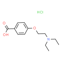 ChemSpider 2D Image | 4-[2-(Diethylamino)ethoxy]benzoic acid hydrochloride (1:1) | C13H20ClNO3