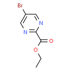 ChemSpider 2D Image | Ethyl 5-bromopyrimidine-2-carboxyate | C7H7BrN2O2