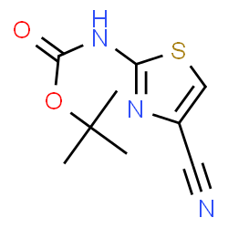 ChemSpider 2D Image | N-Boc-2-Amino-4-cyanothiazole | C9H11N3O2S