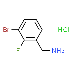 ChemSpider 2D Image | (3-bromo-2-fluorophenyl)methanamine hydrochloride | C7H8BrClFN