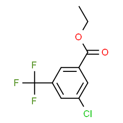 ChemSpider 2D Image | Ethyl 3-chloro-5-(trifluoromethyl)benzoate | C10H8ClF3O2