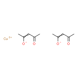 ChemSpider 2D Image | Copper(2+) bis(4-oxo-2-penten-2-olate) | C10H14CuO4