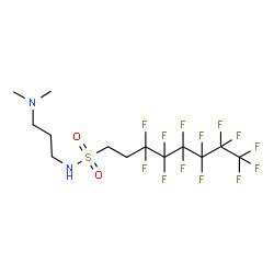 ChemSpider 2D Image | N-[3-(Dimethylamino)propyl]-3,3,4,4,5,5,6,6,7,7,8,8,8-tridecafluorooctane-1-sulfonamide | C13H17F13N2O2S