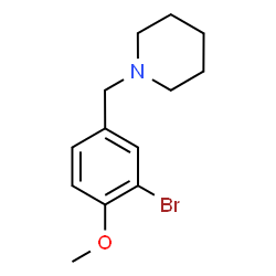 ChemSpider 2D Image | 1-(3-Bromo-4-methoxybenzyl)piperidine | C13H18BrNO