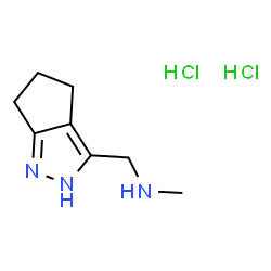 ChemSpider 2D Image | {2H,4H,5H,6H-cyclopenta[c]pyrazol-3-ylmethyl}(methyl)amine dihydrochloride | C8H15Cl2N3