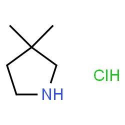 ChemSpider 2D Image | 3,3-Dimethylpyrrolidine hydrochloride | C6H14ClN