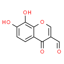 ChemSpider 2D Image | 7,8-Dihydroxy-4-oxo-4H-chromene-3-carbaldehyde | C10H6O5