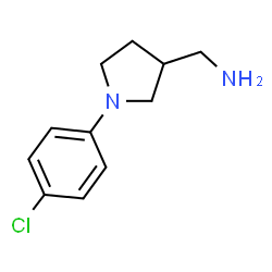ChemSpider 2D Image | 1-(4-Chlorophenyl)-3-pyrrolidinemethanamine | C11H15ClN2