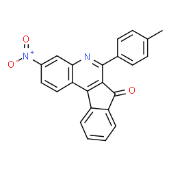ChemSpider 2D Image | 6-(4-Methylphenyl)-3-nitro-7H-indeno[2,1-c]quinolin-7-one | C23H14N2O3
