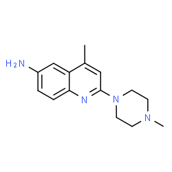 ChemSpider 2D Image | 4-Methyl-2-(4-methyl-1-piperazinyl)-6-quinolinamine | C15H20N4