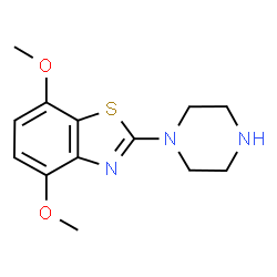 ChemSpider 2D Image | 4,7-dimethoxy-2-piperazin-1-yl-1,3-benzothiazole | C13H17N3O2S