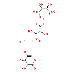ChemSpider 2D Image | Bismuth(3+) (2R,3R)-2,3-dihydroxysuccinate (2:3) | C12H12Bi2O18
