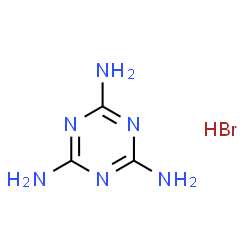 ChemSpider 2D Image | 2,4,6-Triamino-1,3,5-triazin-1-ium bromide | C3H7BrN6