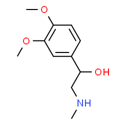 ChemSpider 2D Image | 1-(3,4-Dimethoxyphenyl)-2-(methylamino)ethanol | C11H17NO3